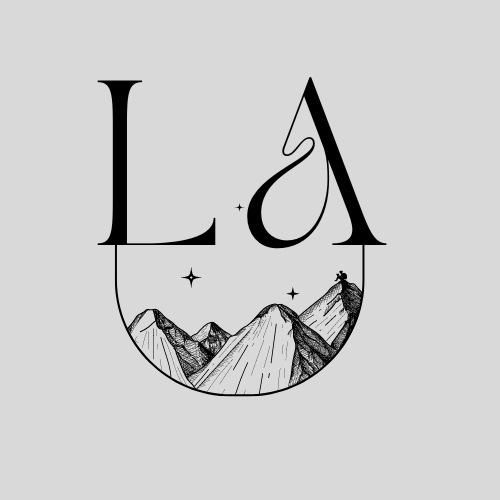 LA above a concave up domed mountain with three stars between